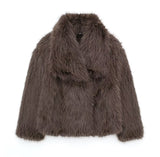 Diosa-Cappotto invernale in peluche da donna